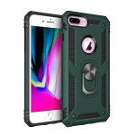 Wholesale iPhone 8 Plus / 7 Plus Tech Armor Ring Grip Case with Metal Plate (Midnight Green)